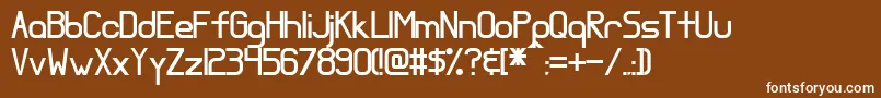 フォントAlmostserious – 茶色の背景に白い文字