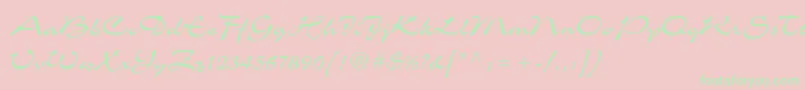 AirfoilScriptSsi Font – Green Fonts on Pink Background