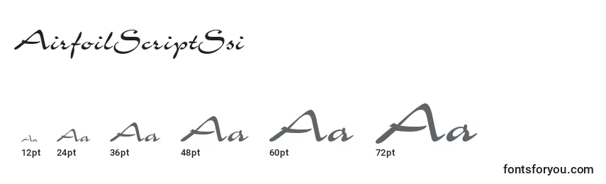 AirfoilScriptSsi Font Sizes
