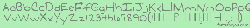 LudwigLoosebraids Font – Gray Fonts on Green Background