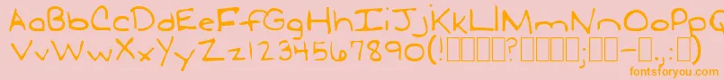 LudwigLoosebraids Font – Orange Fonts on Pink Background