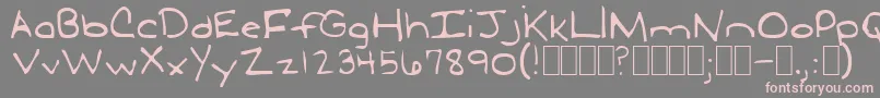 LudwigLoosebraids Font – Pink Fonts on Gray Background