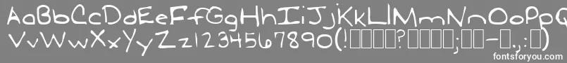 フォントLudwigLoosebraids – 灰色の背景に白い文字