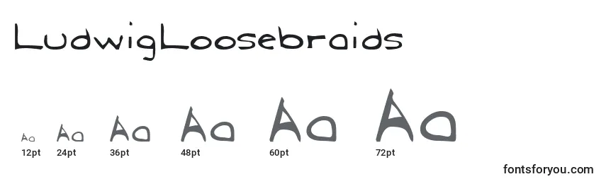 Размеры шрифта LudwigLoosebraids