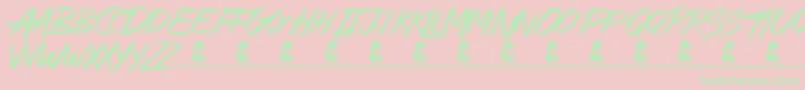 Шрифт AlleyCat – зелёные шрифты на розовом фоне