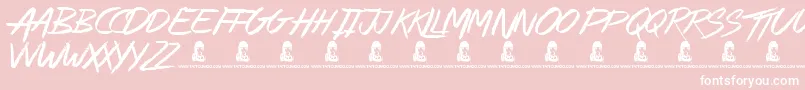 AlleyCat Font – White Fonts on Pink Background