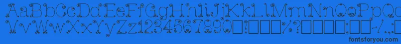 IronGate Font – Black Fonts on Blue Background