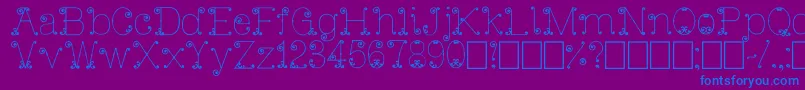 IronGate Font – Blue Fonts on Purple Background