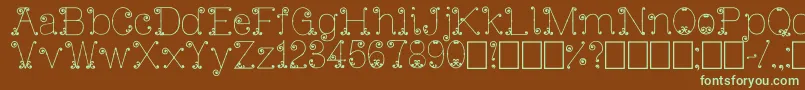 IronGate Font – Green Fonts on Brown Background