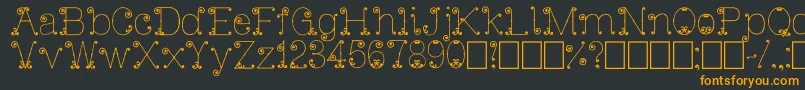 IronGate Font – Orange Fonts on Black Background