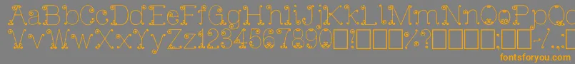 IronGate-Schriftart – Orangefarbene Schriften auf grauem Hintergrund