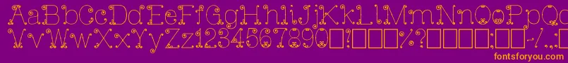 IronGate Font – Orange Fonts on Purple Background