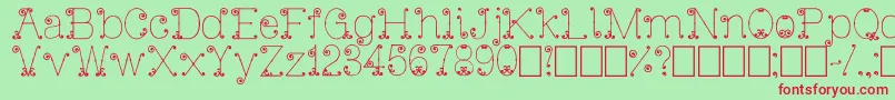 IronGate Font – Red Fonts on Green Background