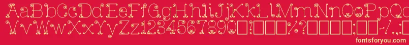 IronGate Font – Yellow Fonts on Red Background