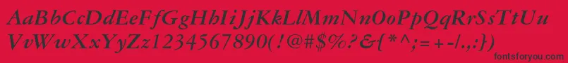 Garamond3ltstdBolditalic Font – Black Fonts on Red Background