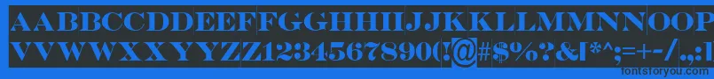 ASerifertitulsl Font – Black Fonts on Blue Background