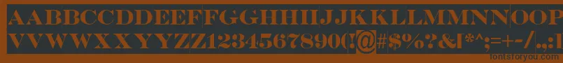 ASerifertitulsl Font – Black Fonts on Brown Background