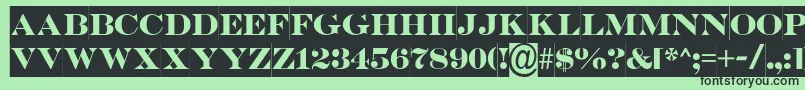 ASerifertitulsl Font – Black Fonts on Green Background