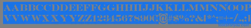fuente ASerifertitulsl – Fuentes Azules Sobre Fondo Gris