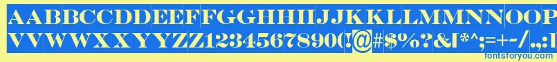 ASerifertitulsl Font – Blue Fonts on Yellow Background