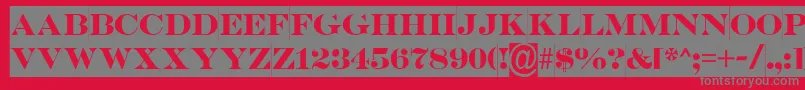 ASerifertitulsl Font – Gray Fonts on Red Background