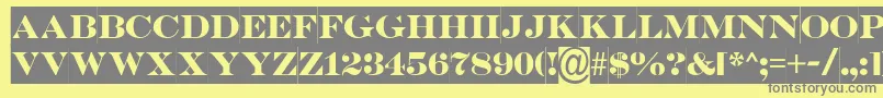 ASerifertitulsl Font – Gray Fonts on Yellow Background