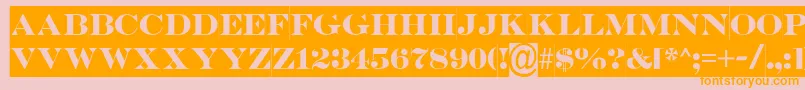 ASerifertitulsl Font – Orange Fonts on Pink Background