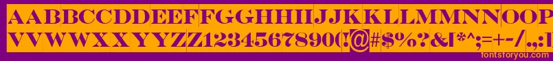 ASerifertitulsl Font – Orange Fonts on Purple Background