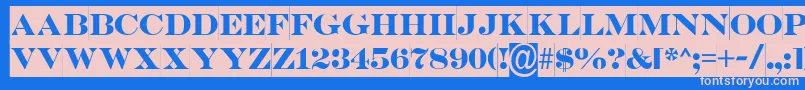 ASerifertitulsl Font – Pink Fonts on Blue Background