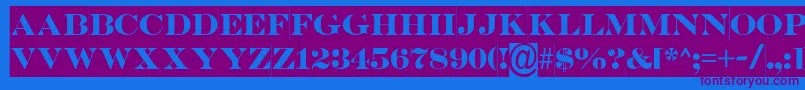 ASerifertitulsl Font – Purple Fonts on Blue Background