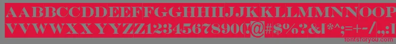 ASerifertitulsl Font – Red Fonts on Gray Background