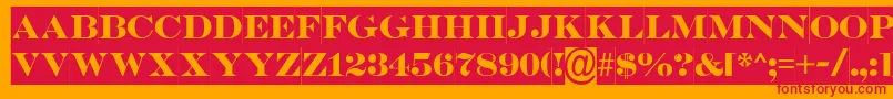 ASerifertitulsl Font – Red Fonts on Orange Background