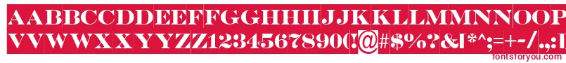 フォントASerifertitulsl – 白い背景に赤い文字