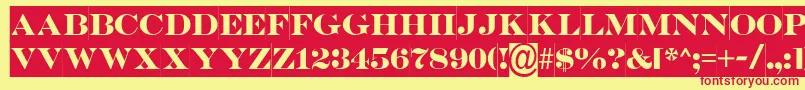 ASerifertitulsl Font – Red Fonts on Yellow Background