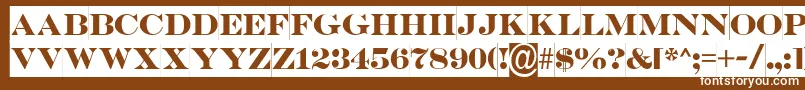 フォントASerifertitulsl – 茶色の背景に白い文字