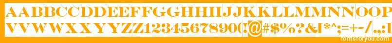 フォントASerifertitulsl – オレンジの背景に白い文字