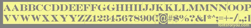 ASerifertitulsl Font – Yellow Fonts on Gray Background