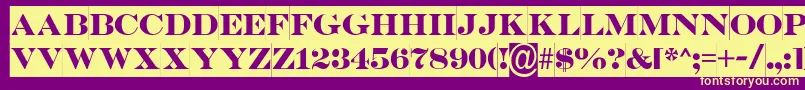 ASerifertitulsl Font – Yellow Fonts on Purple Background