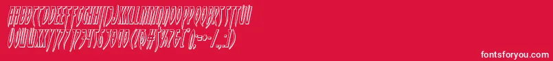 Inhumanity3Dital Font – White Fonts on Red Background
