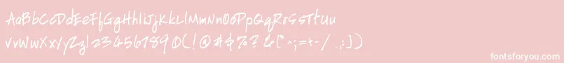 fuente HandscriptleftyBold – Fuentes Blancas Sobre Fondo Rosa