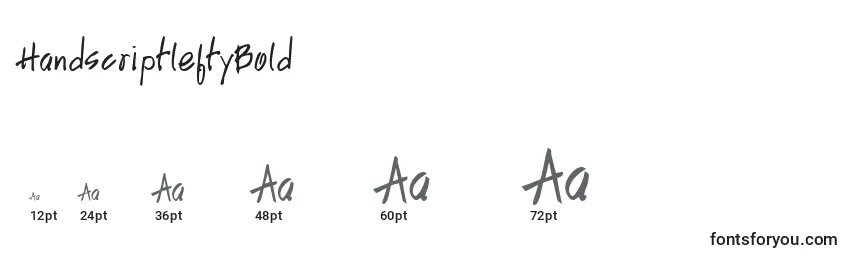 HandscriptleftyBold Font Sizes