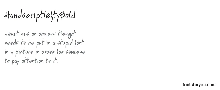 HandscriptleftyBold Font