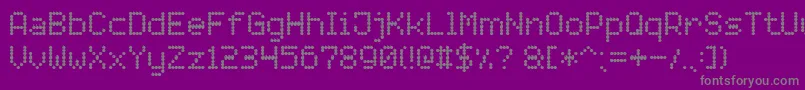 フォントLightLedBoard7 – 紫の背景に灰色の文字