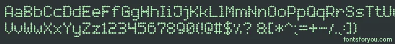 フォントLightLedBoard7 – 黒い背景に緑の文字