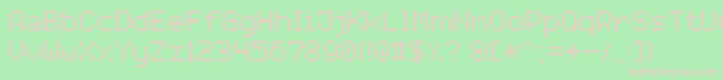 LightLedBoard7 Font – Pink Fonts on Green Background