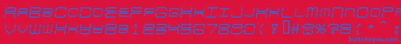 Escapade Font – Blue Fonts on Red Background