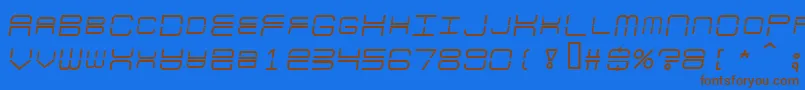 Escapade Font – Brown Fonts on Blue Background
