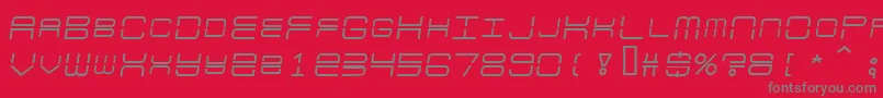 Escapade Font – Gray Fonts on Red Background