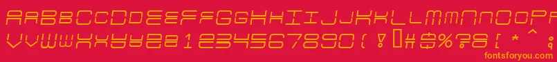 Escapade Font – Orange Fonts on Red Background