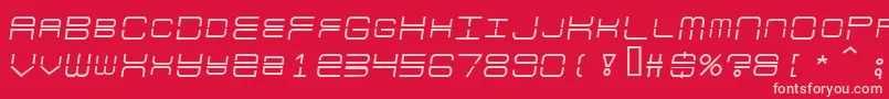 Escapade Font – Pink Fonts on Red Background